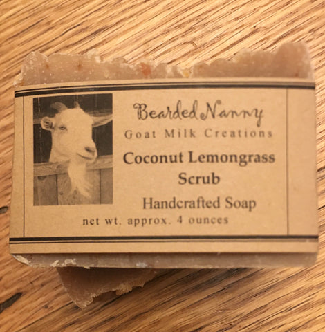 Coconut Lemongrass Scrub Goat Milk Soap Bar